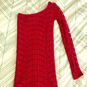 **Bebe** sexy red bodycon dress